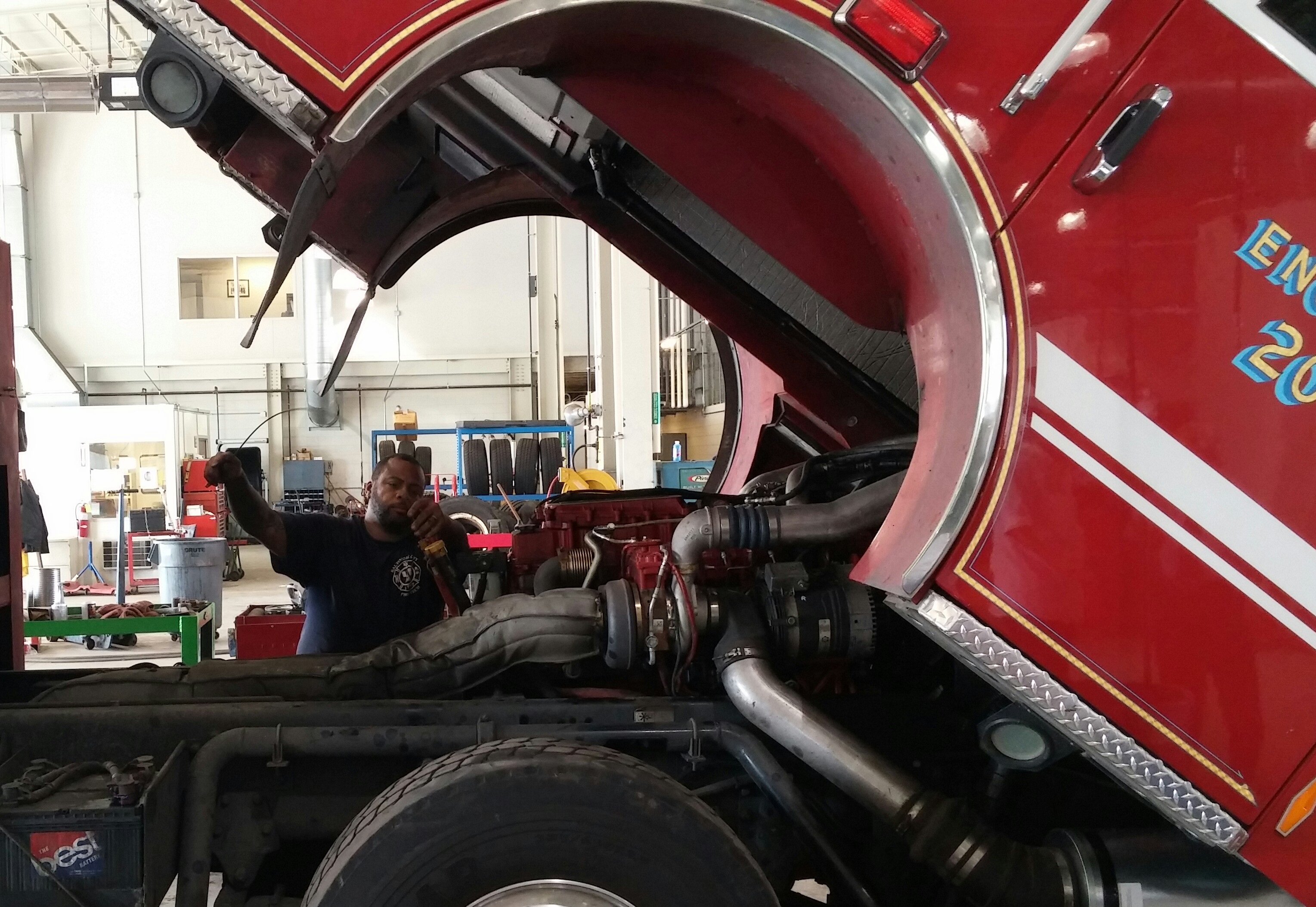 Fire Engine Oil Change